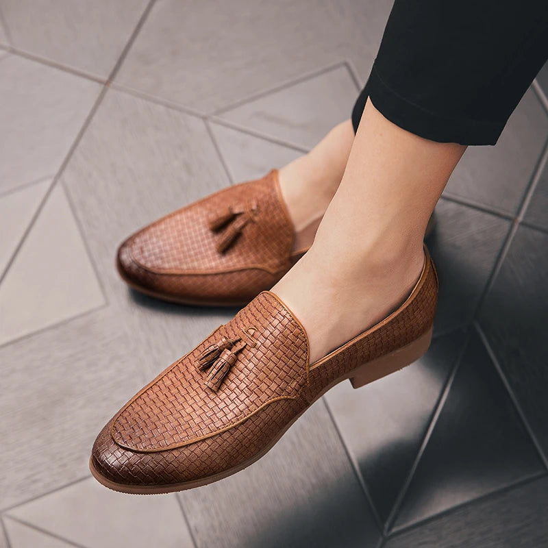 Braided Tassel Loafers