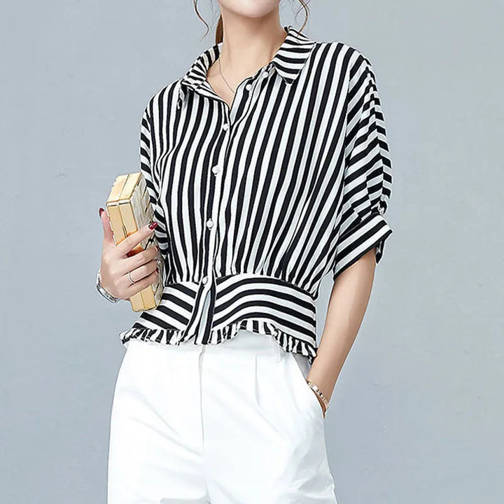 Ruffle Stripe Top