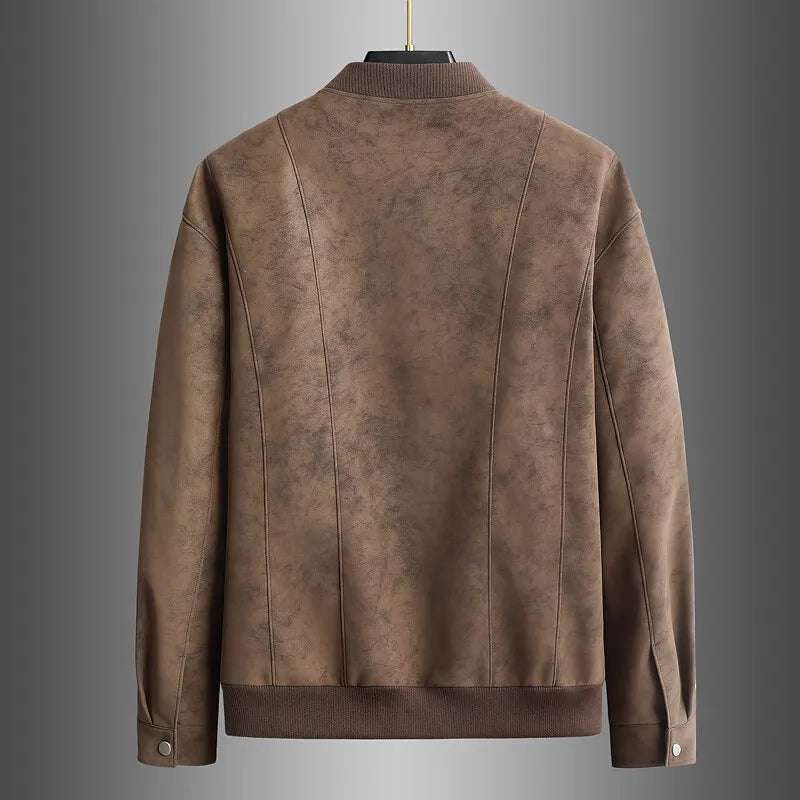 FAUX SUEDE BOMBER JACKET