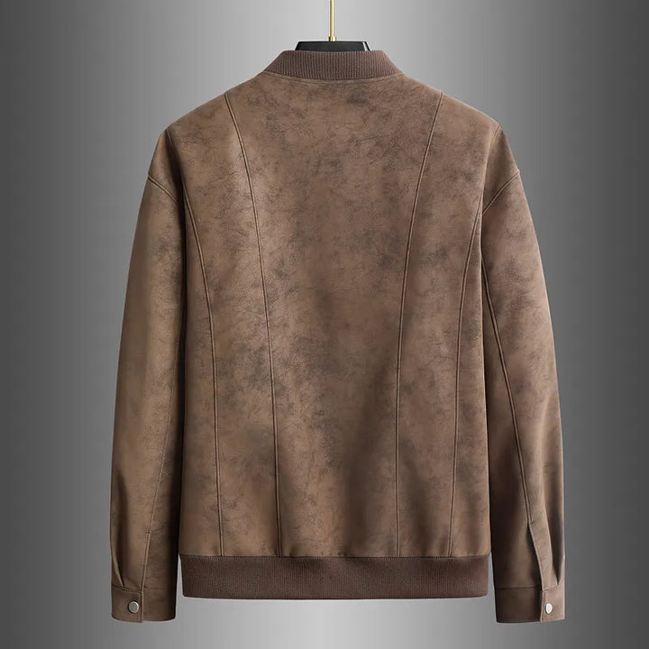 FAUX SUEDE BOMBER JACKET