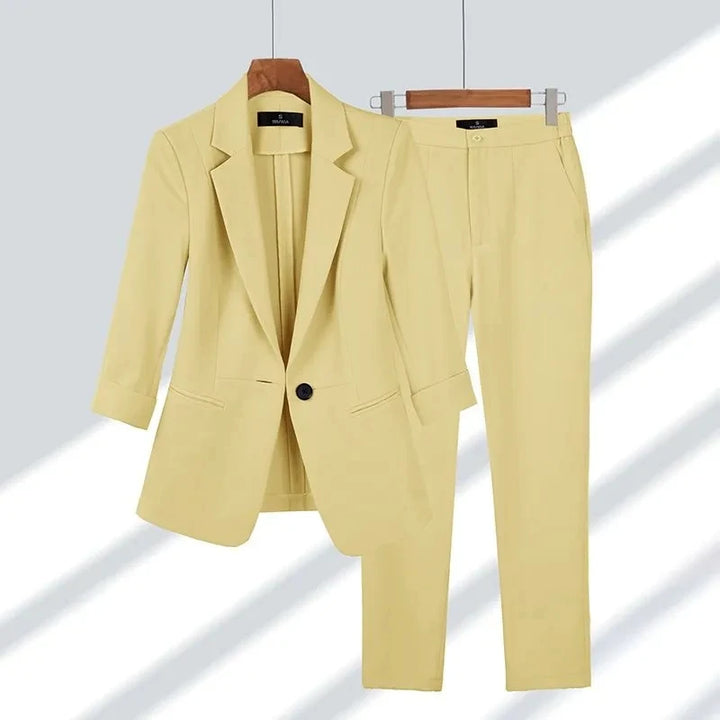Tailored Cream Suit Set