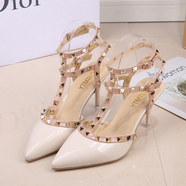 Spiked Cherry Heels