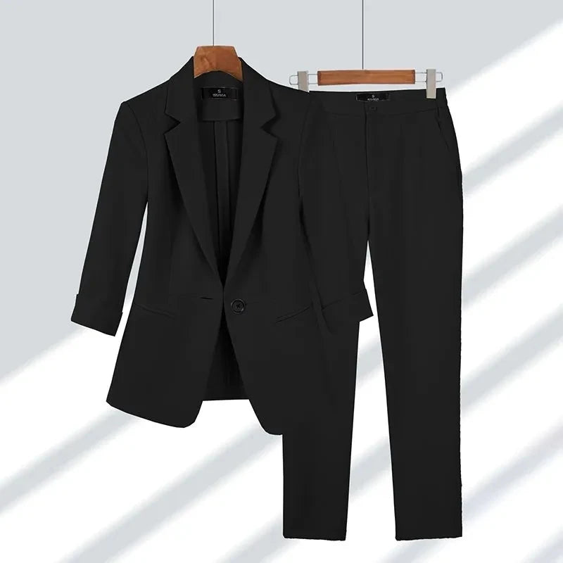 Tailored Cream Suit Set