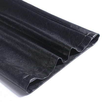 Wide Leg Leather Pants