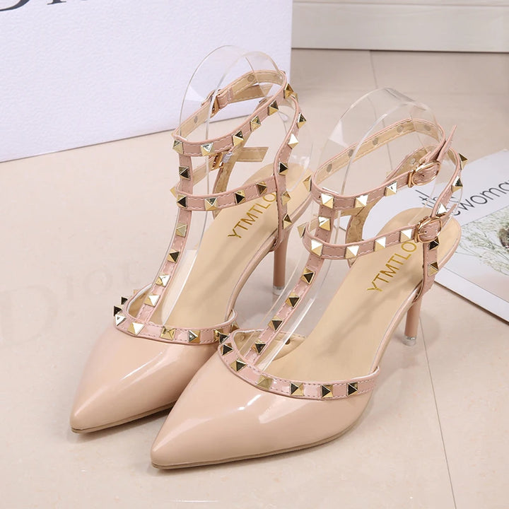 Spiked Cherry Heels